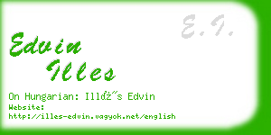 edvin illes business card